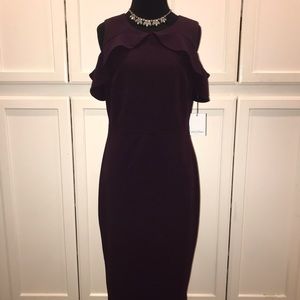 💋 Calvin Klein Cold-Shoulder Sheath Dress 💋